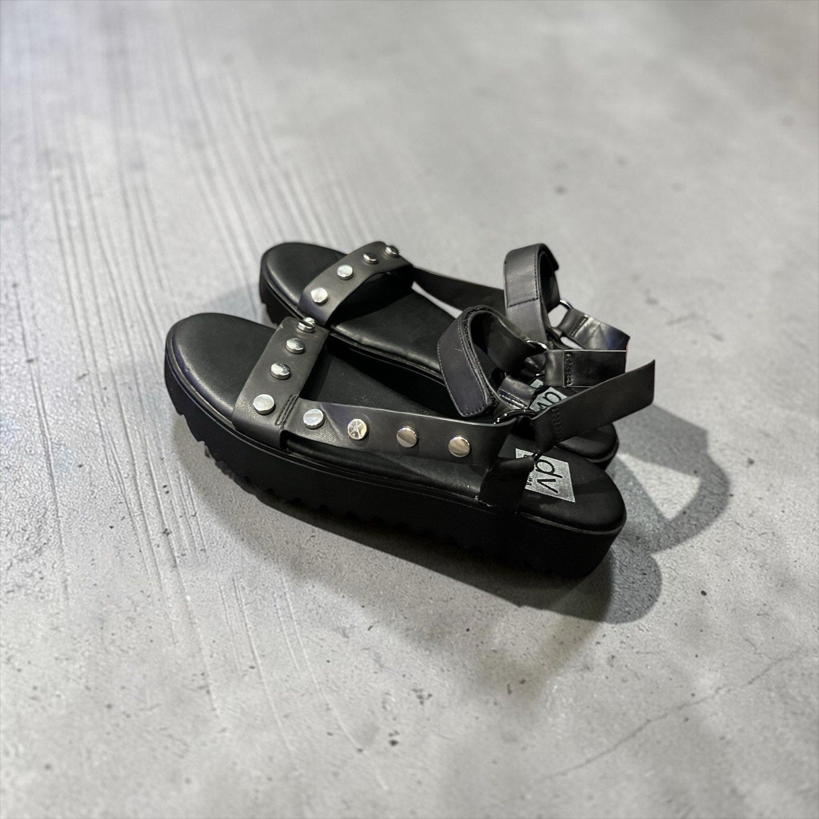 DV by Dolce Vita platform sandals feature silver stud details Women’s 9