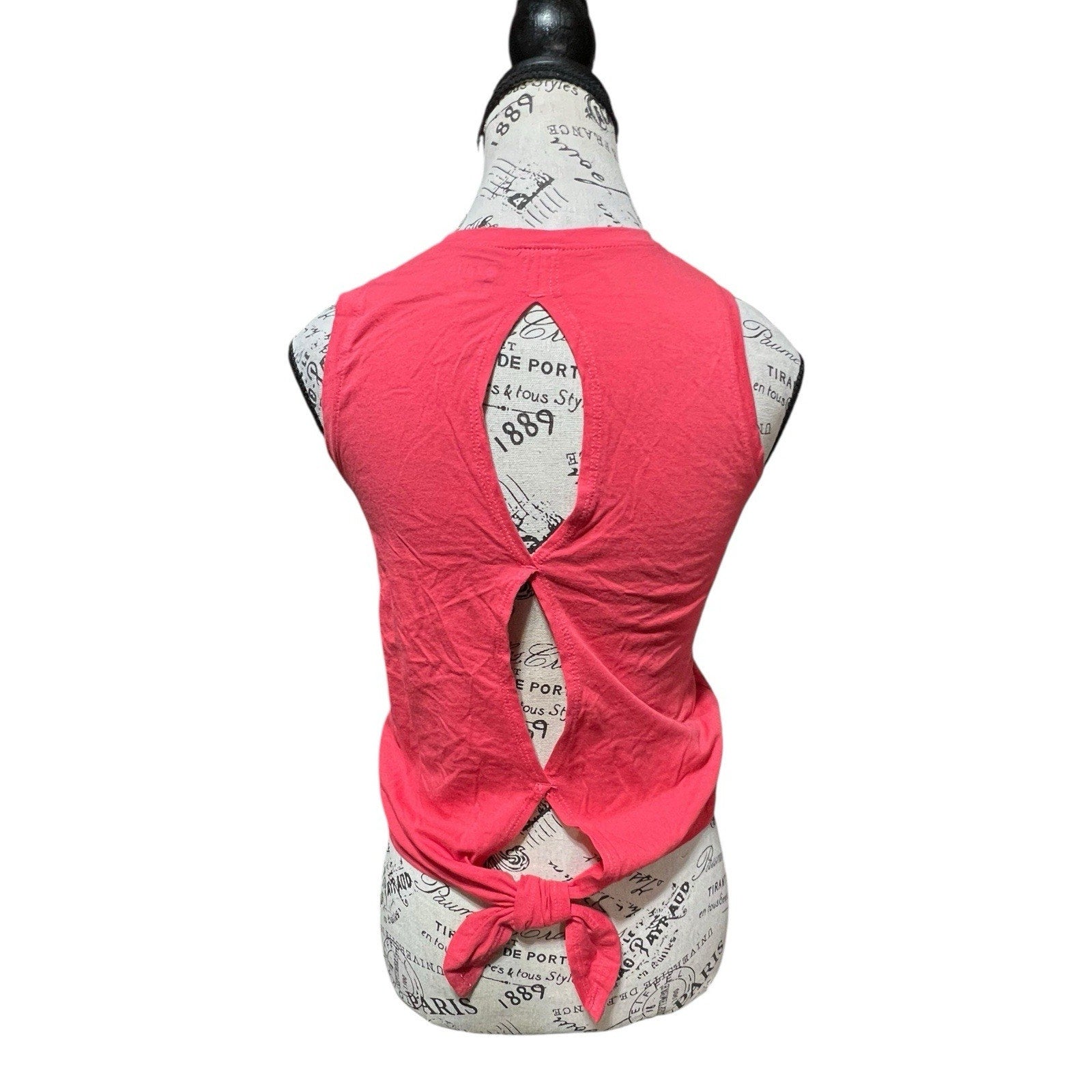 Zella Coral Pink Open Athletic Top Shirt Size M