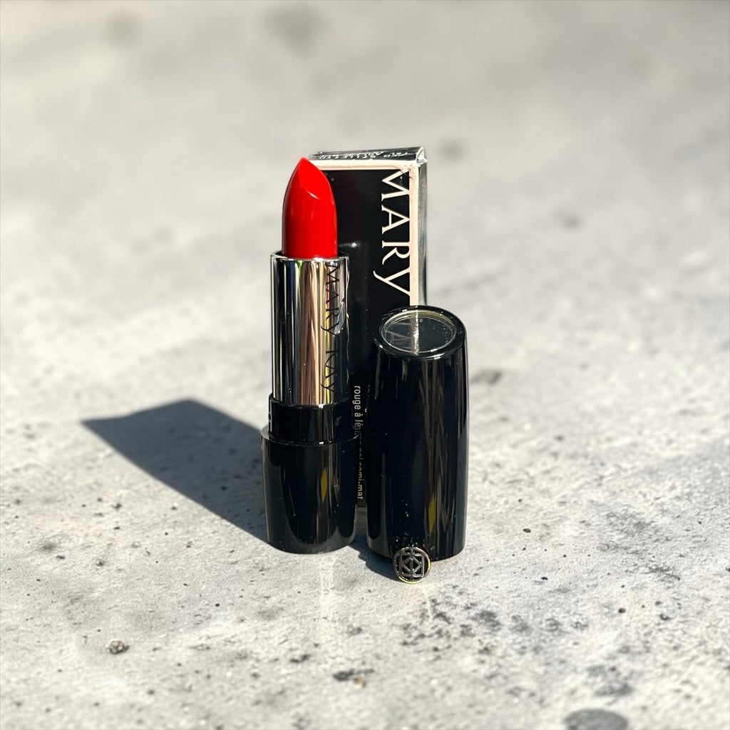 Mary Kay Gel Semi-Matte Lipstick Red Stiletto New
