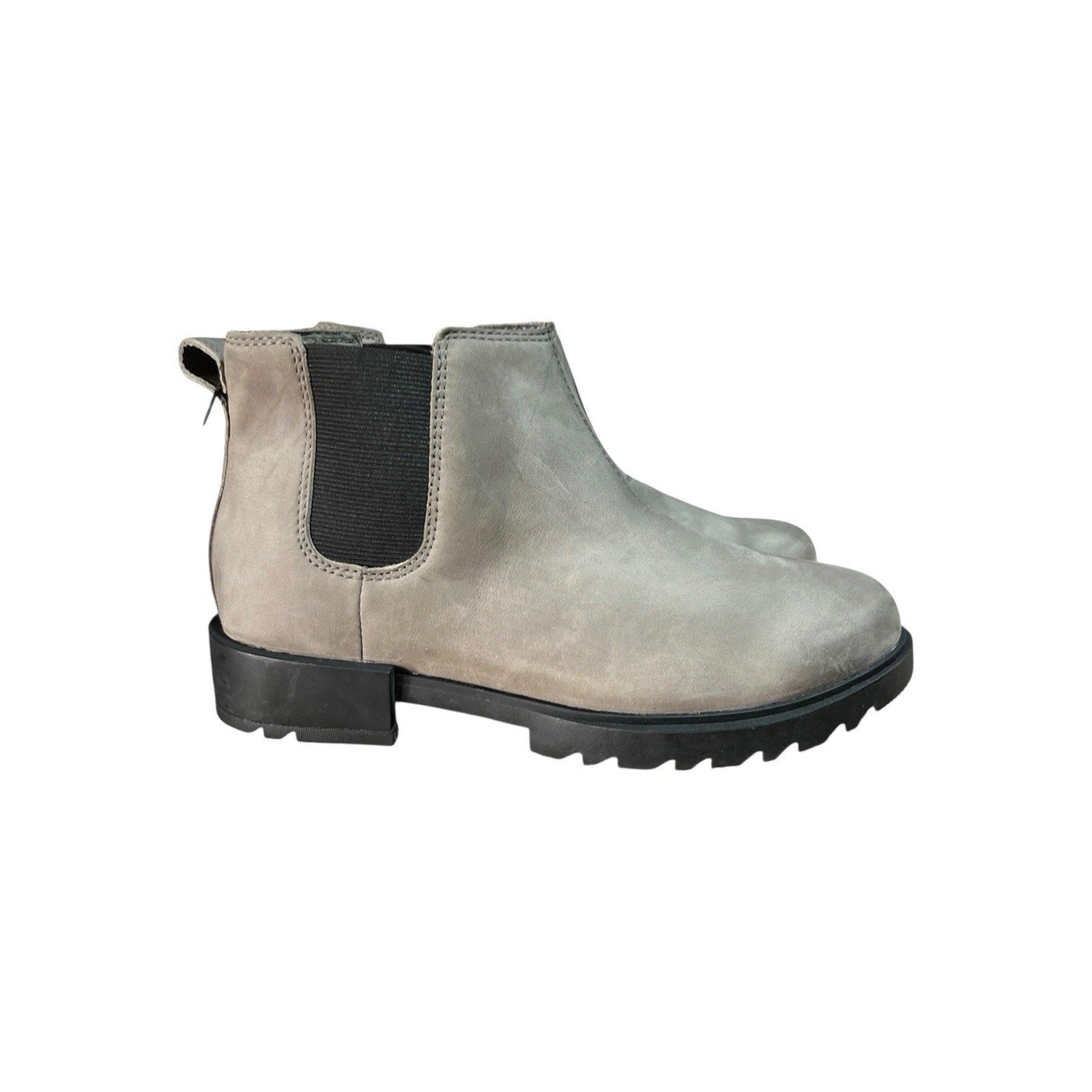 Sorel Women's Emelie II Chelsea Waterproof Boot in the Quarry/Black Womens 6 NWT