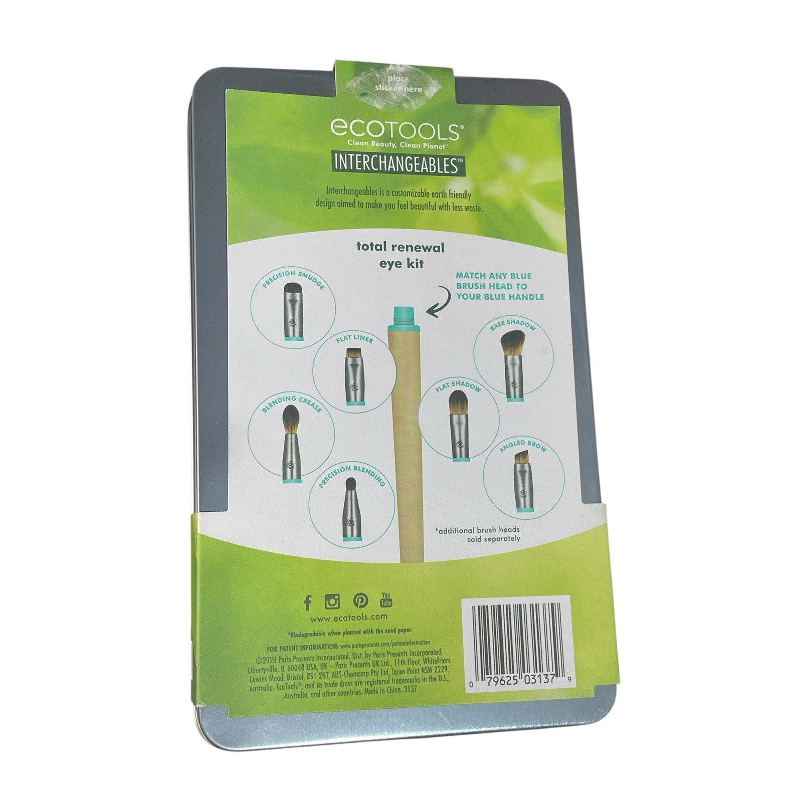 Echo Tools 7-Piece Interchangeable Brush Heads – For Any Eye Look