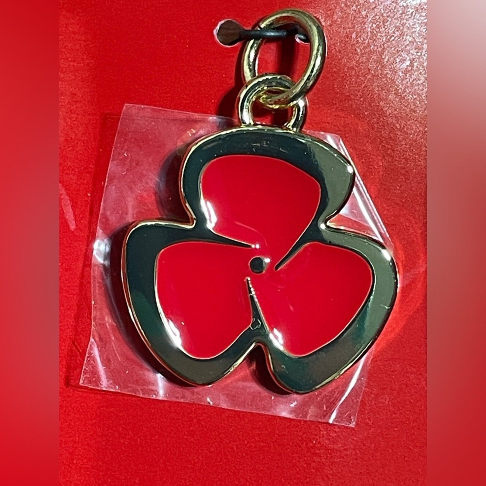 Christian Louboutin Red Clover Lipstick Charm NIB