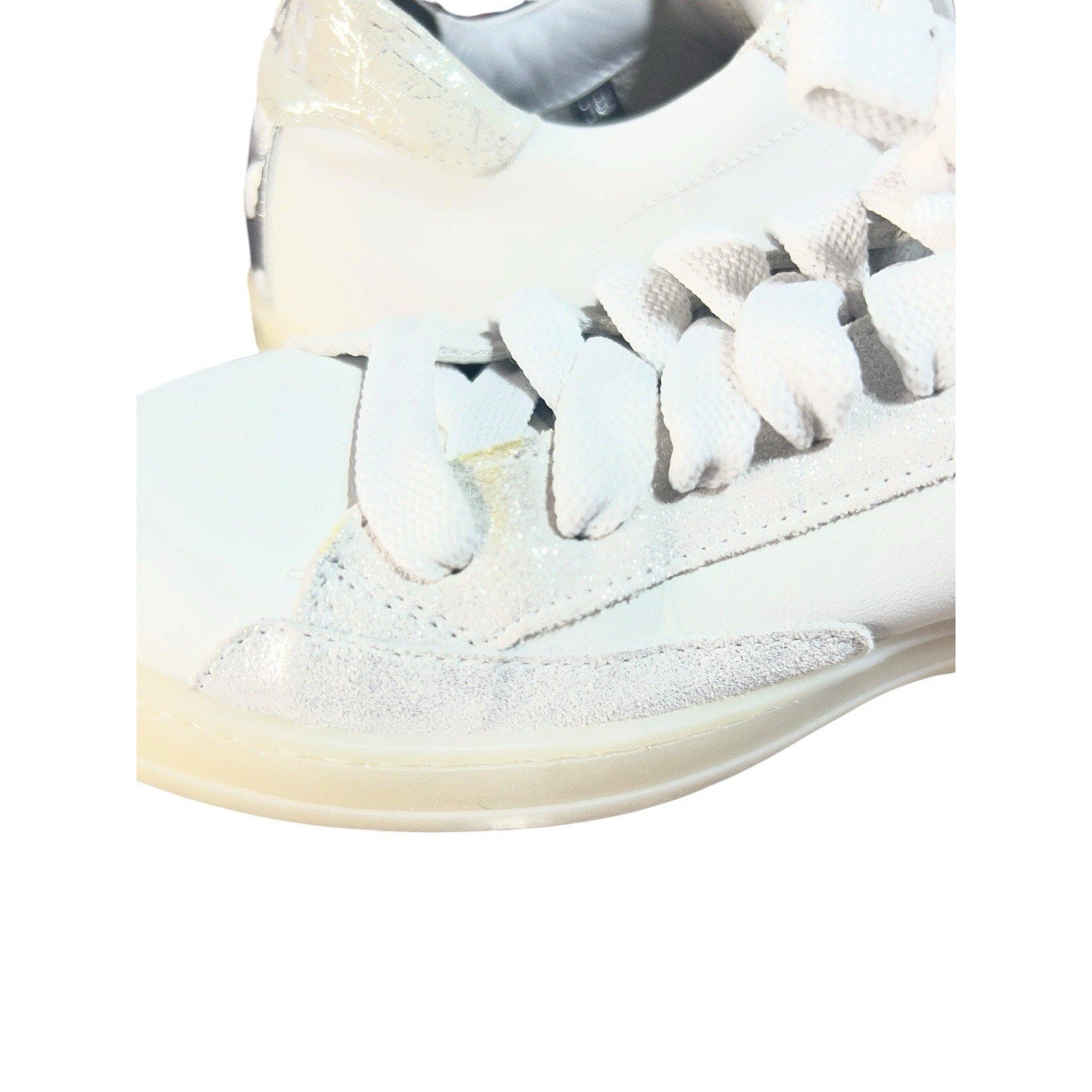 P448 John sneakers in white leather with silver accents EU 38