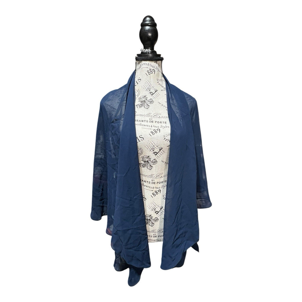SLNY Navy Blue Sheer Shawl NWOT Womens Size 3X-4X