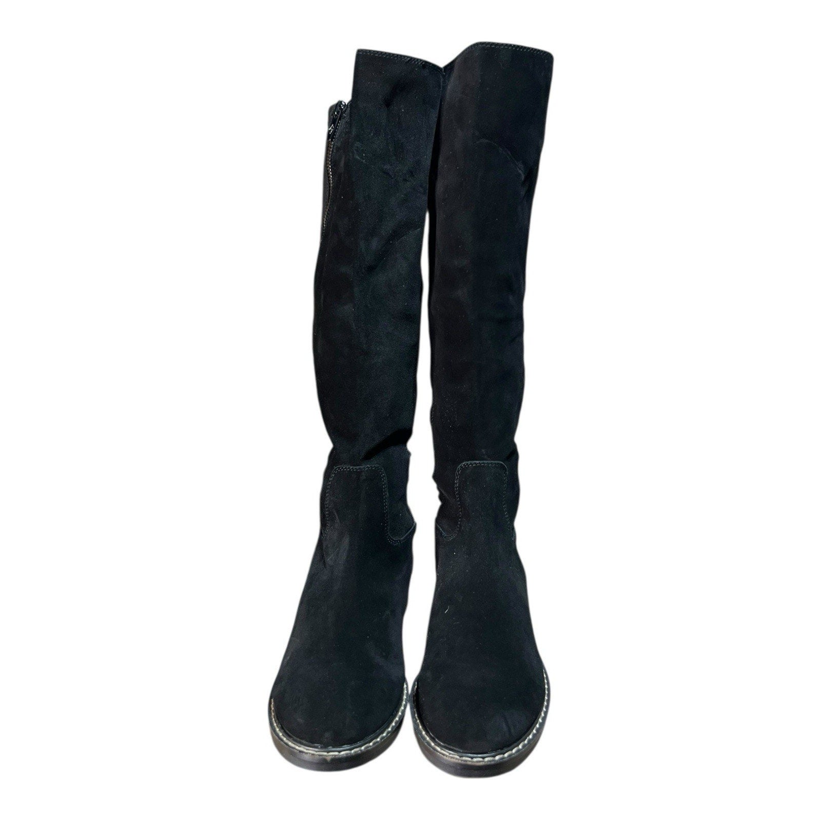Donald Pliner Isla calf suede knee-high fashion boots in black Size 7 M