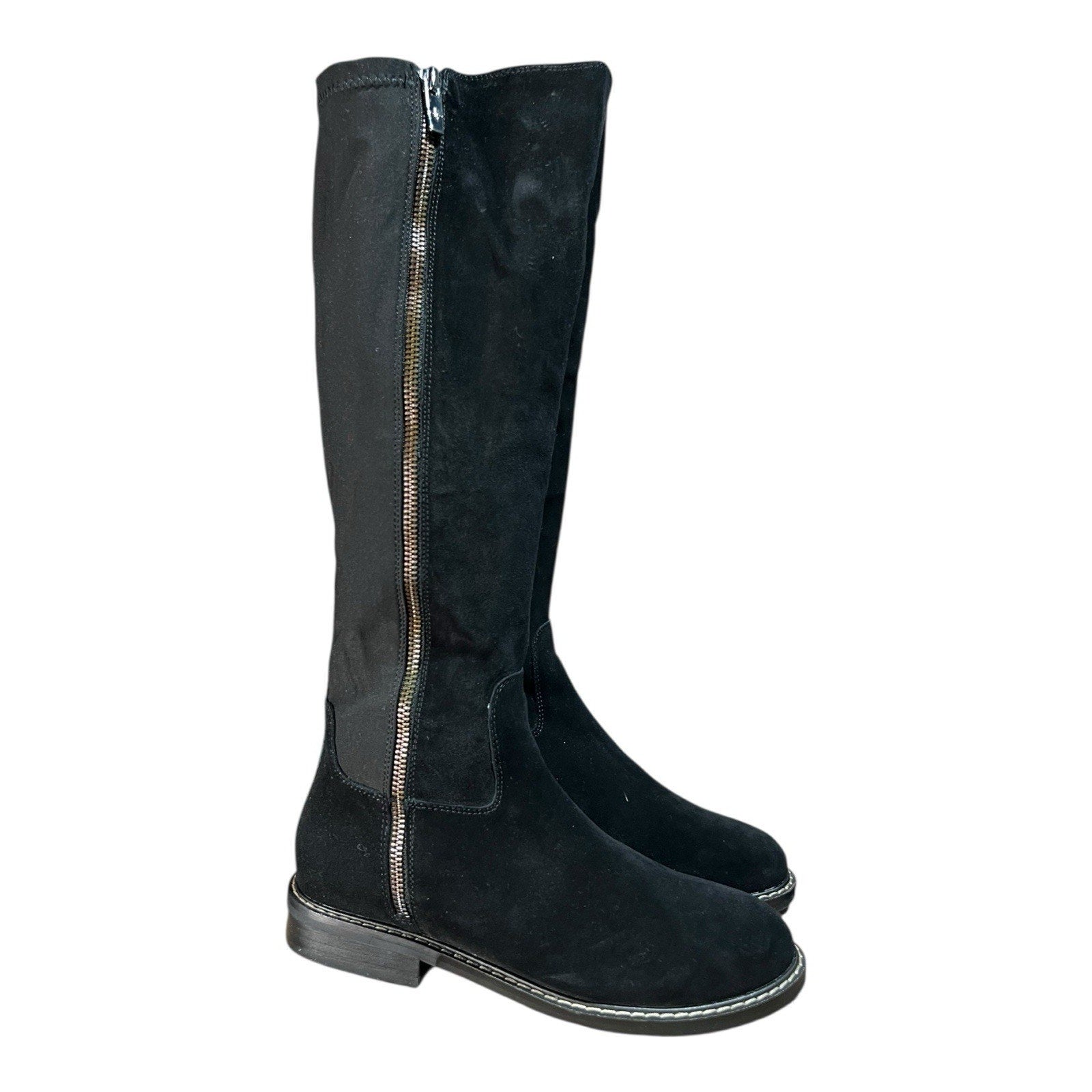 Donald Pliner Isla calf suede knee-high fashion boots in black Size 7 M