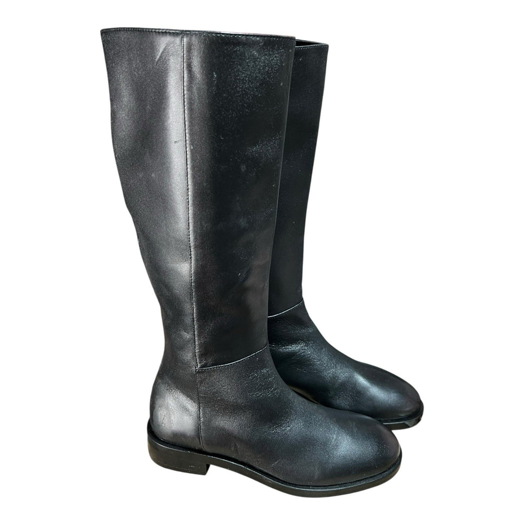 Stuart Weitzman Black Leather Riding Boots Women’s Size 6