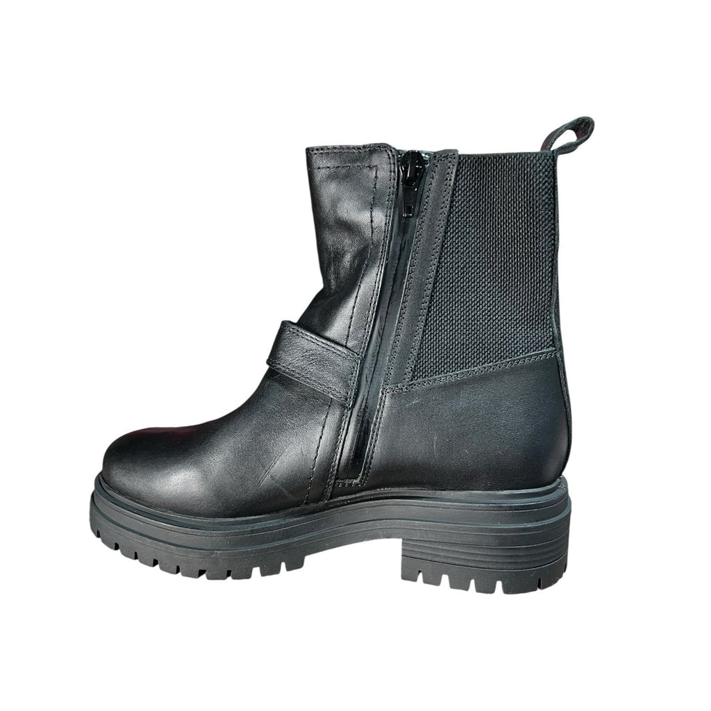 Blondo Waterproof Black Leather Combat Boots Womens Shoe Size 5.5 M