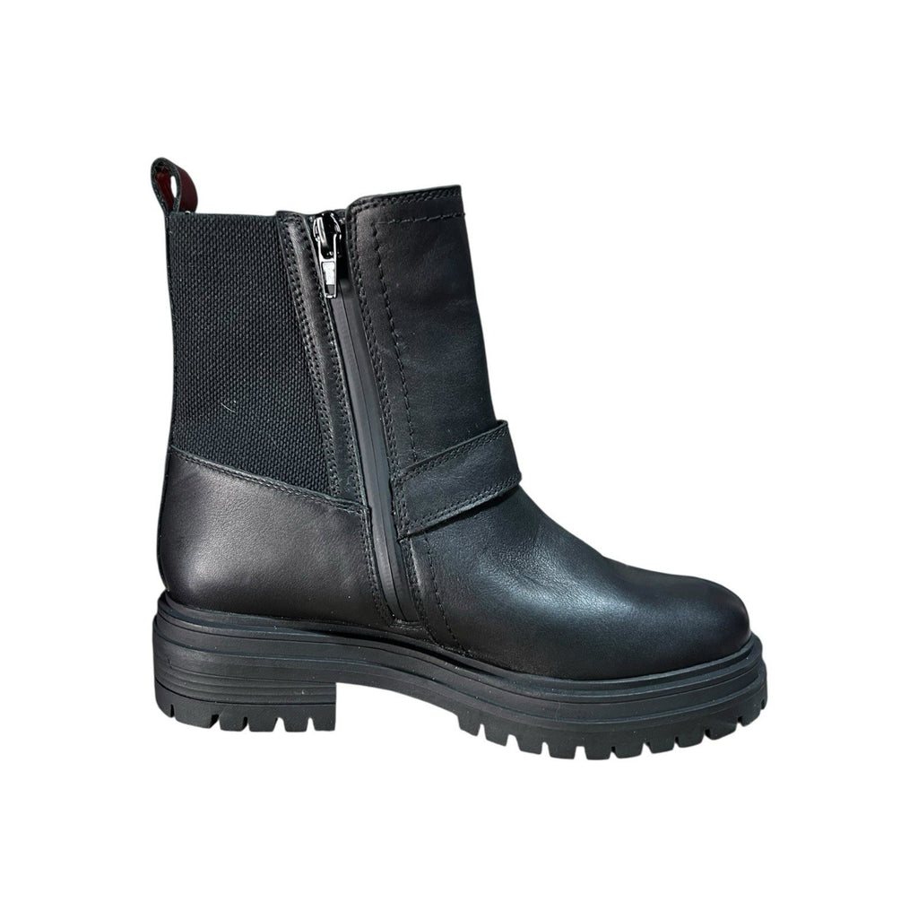 Blondo Waterproof Black Leather Combat Boots Womens Shoe Size 5.5 M