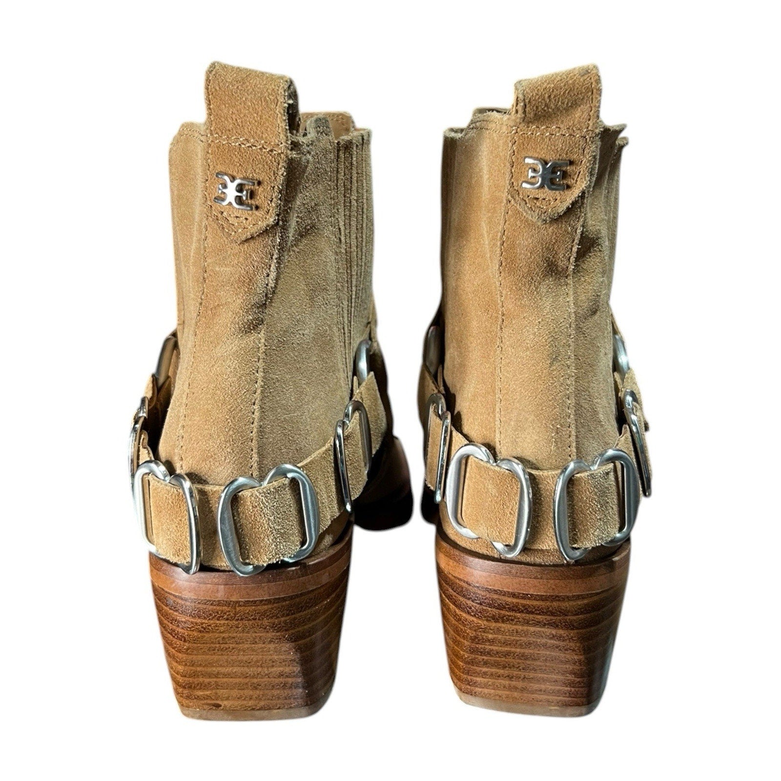 Sam Edelman Bellamie camel harness moto bootie Size 6.5M