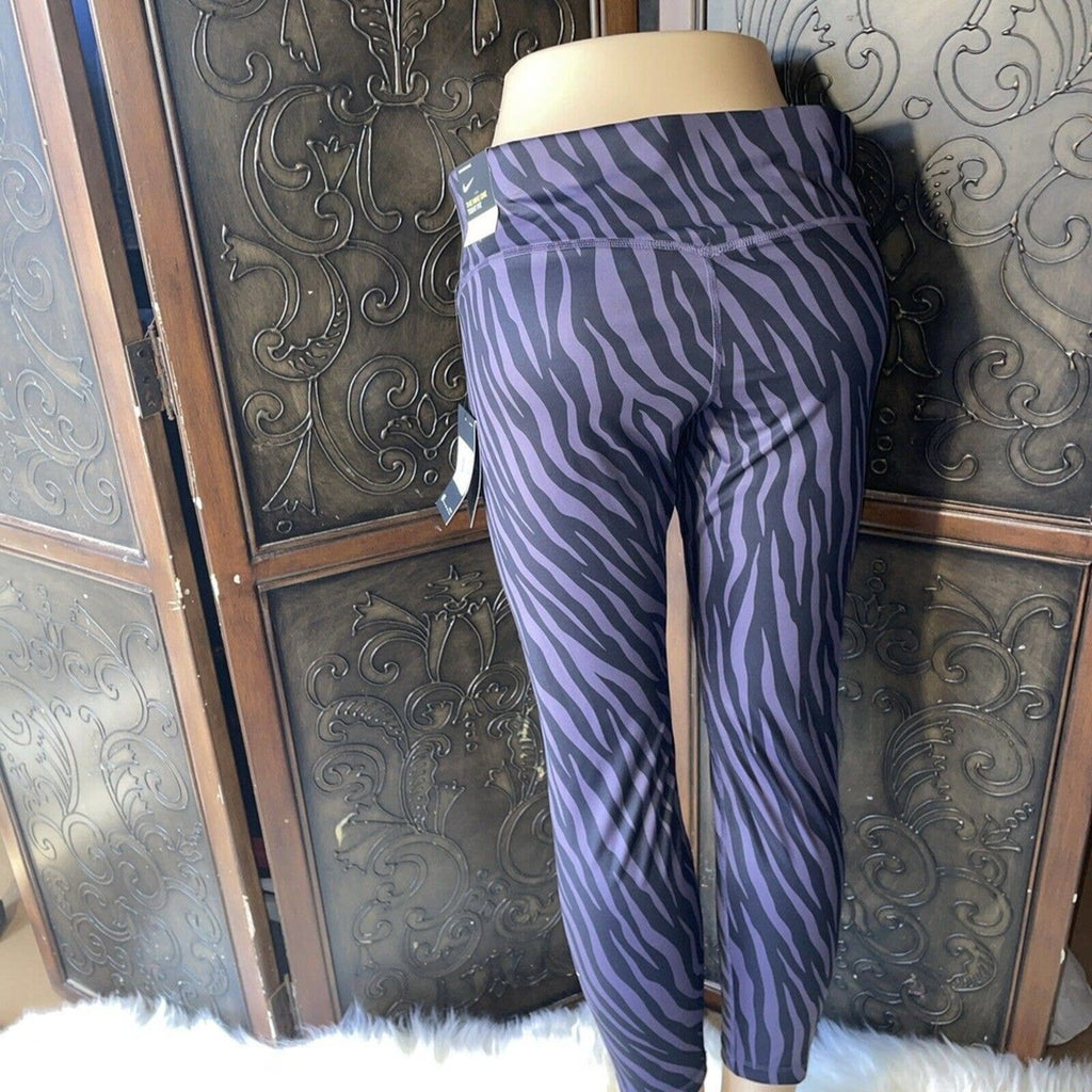 Nike One Tight Fit Purple Zebra Print legging's Women's Size 1X NWT MSRP $60‎