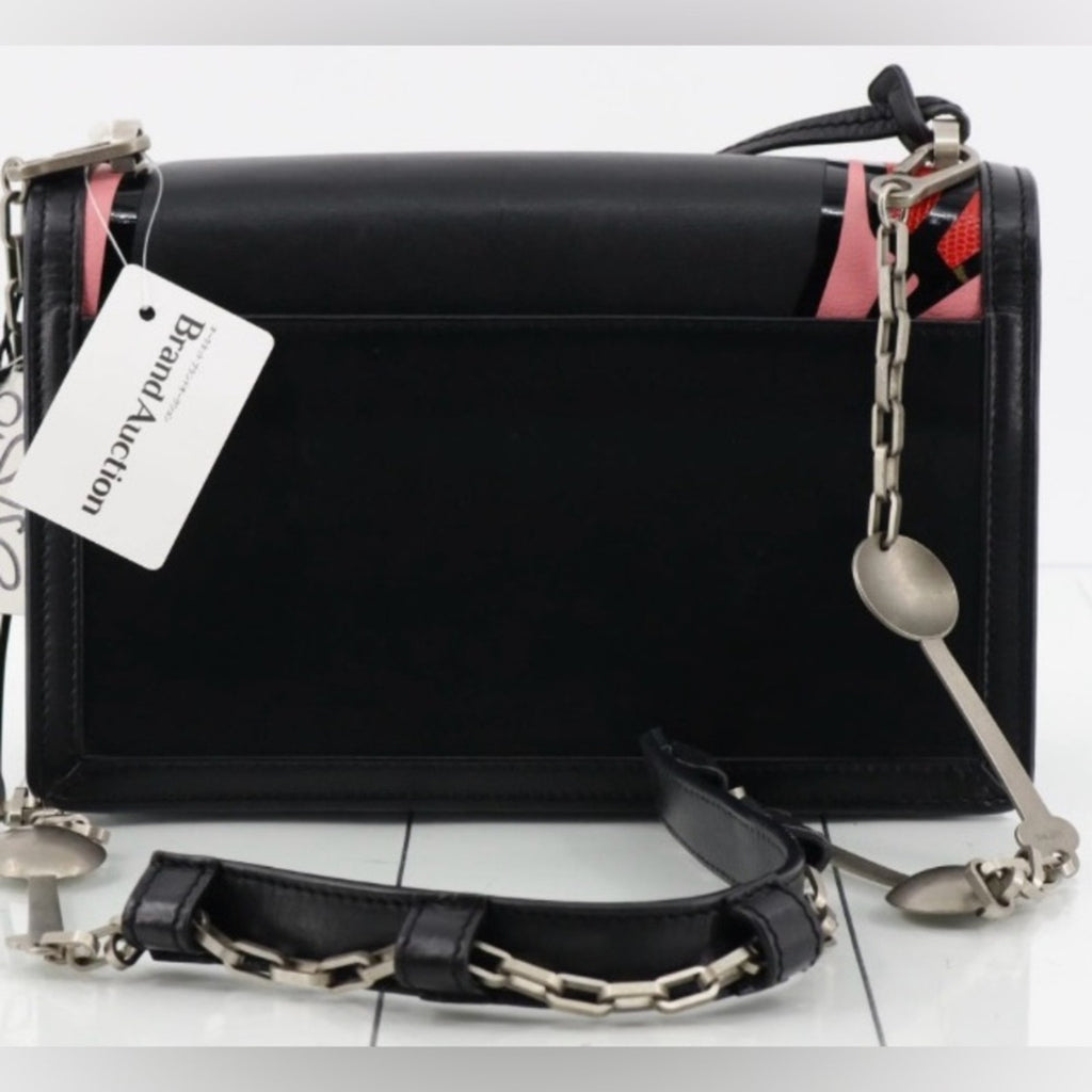 Loewe Barcelona Tulip Black and Pink Shoulder Bag with COA