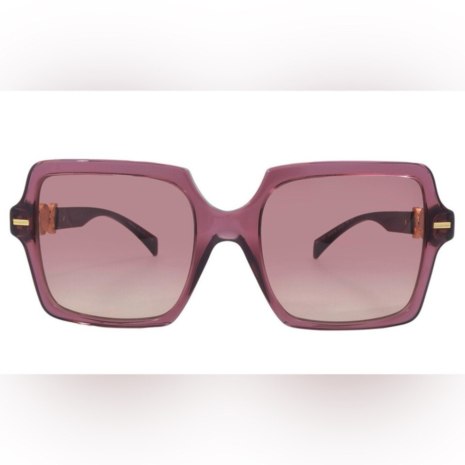 Versace Elegant Pink Sunglasses with Gold Accents NIB MSRP $354