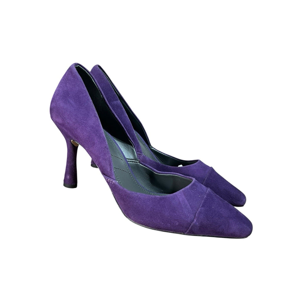 Franco Sarto Purple Suede 3.5 In Heels Women’s Shoe Size 7M