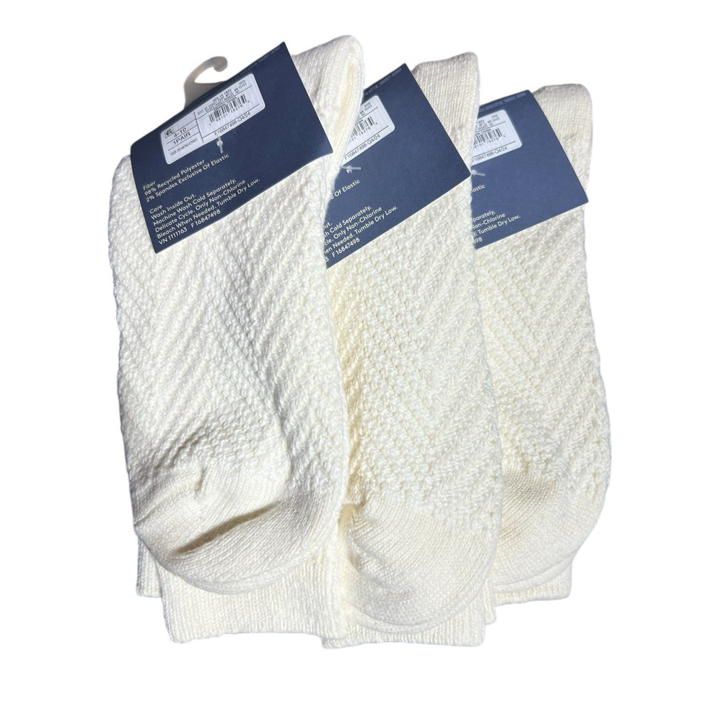 Universal Thread Ivory Crew Boot Sock Women’s Size 4-10 Pack Of 3 New