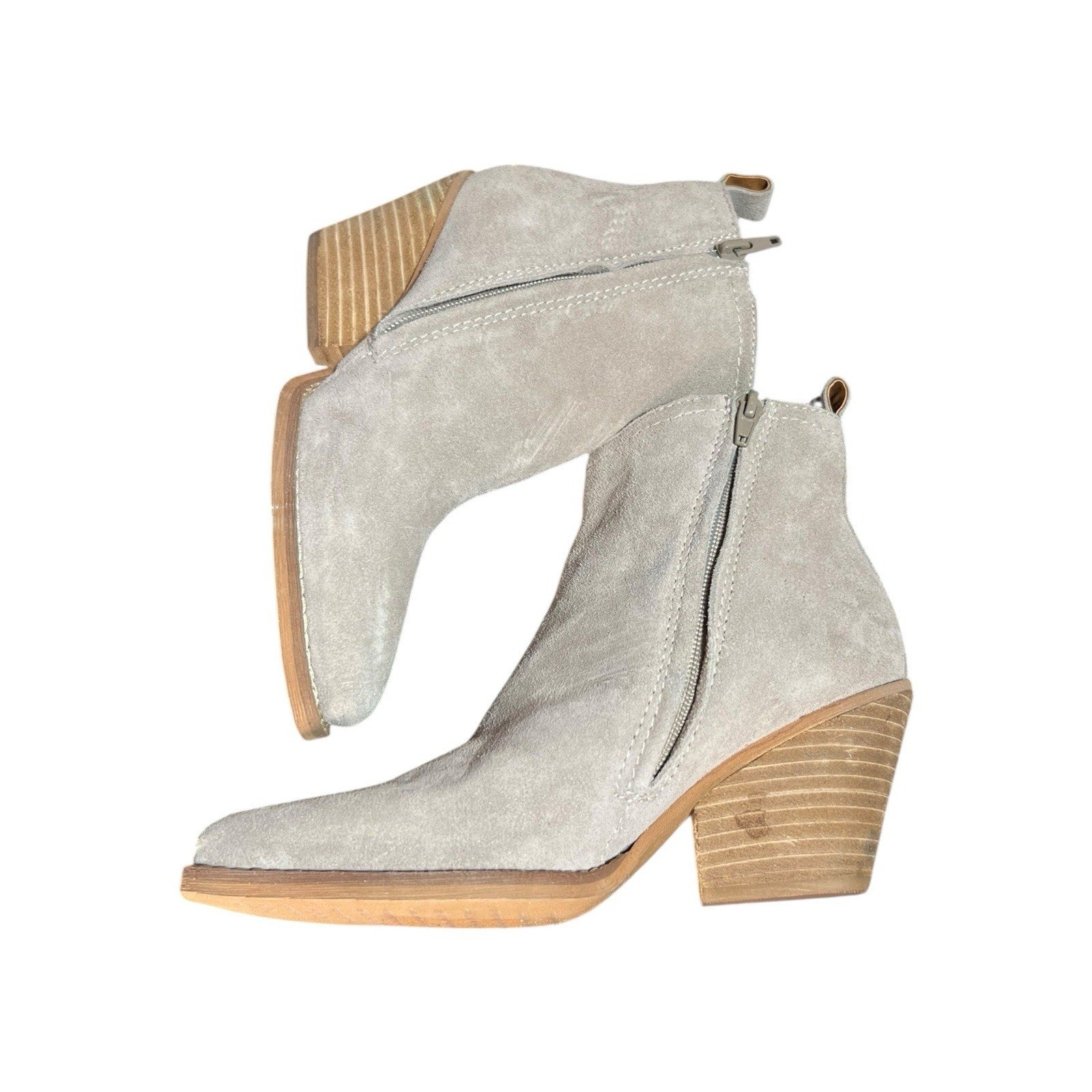 Zodiac Size 6 Ashy Taupe Suede Ankle Booties – That Soft Gray-Taupe Vibe