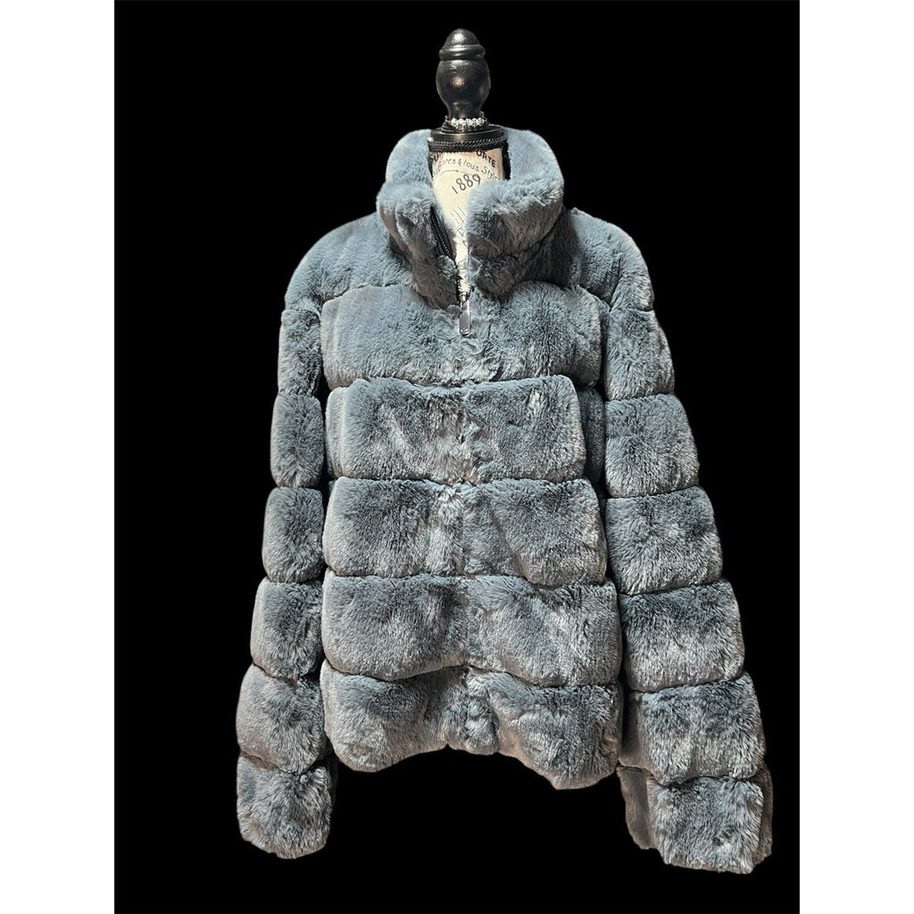 Calvin Klein Women's Faux-Fur Zip-Front Coat Size 3X New MSRP $420
