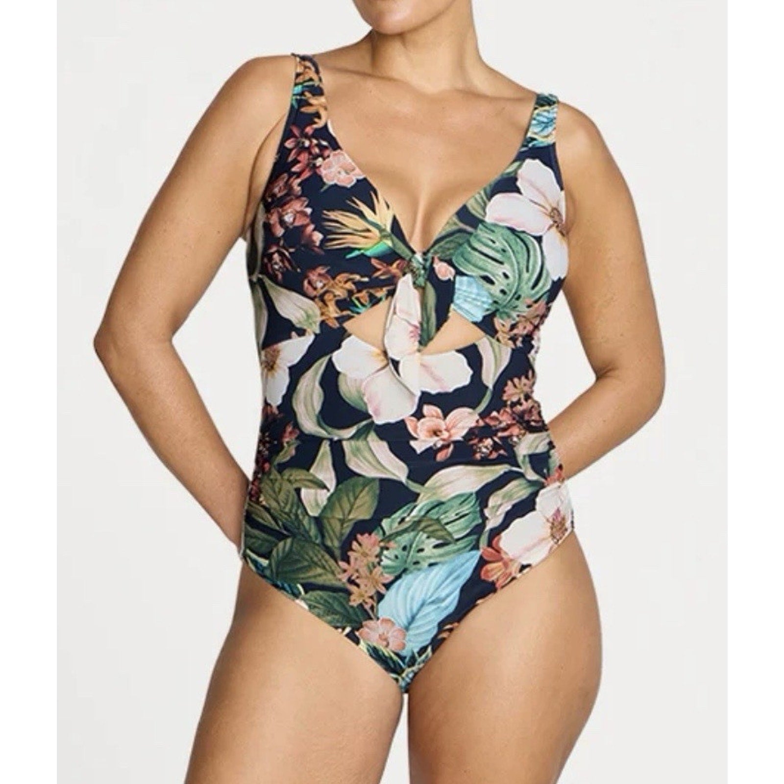 Arte Sands Into The Saltu Cezanne D/DD Cup Underwire One Piece Swimsuit SZ 16