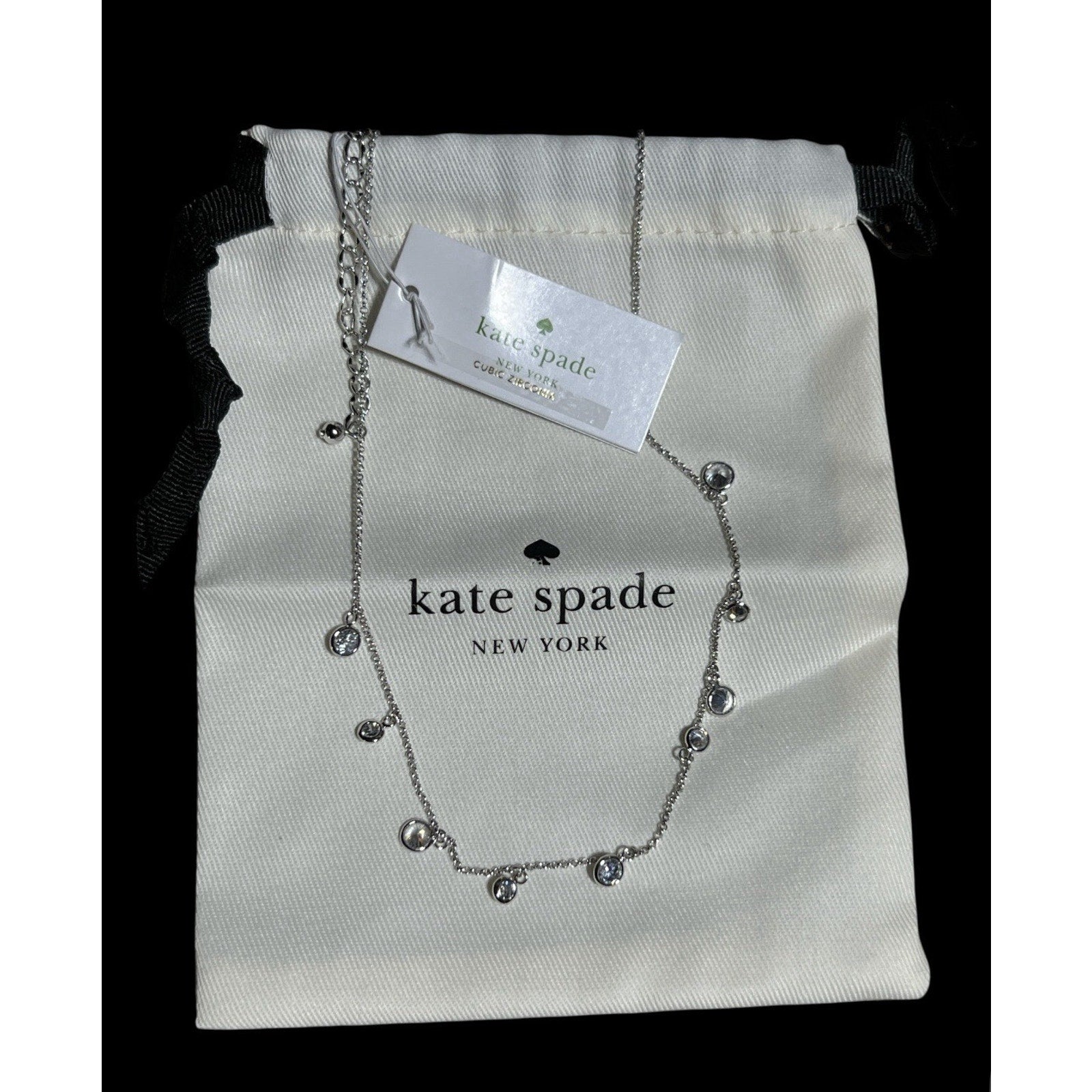 Kate Spade New Your Cubic Zirconia Full Circle Necklace New