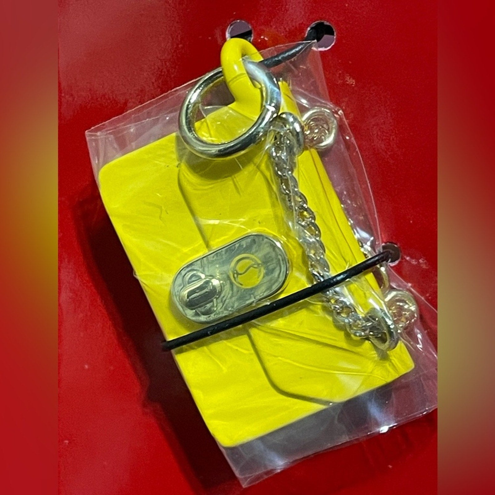 Christian Louboutin Lipstick Charm Yellow Purse Charm NIB