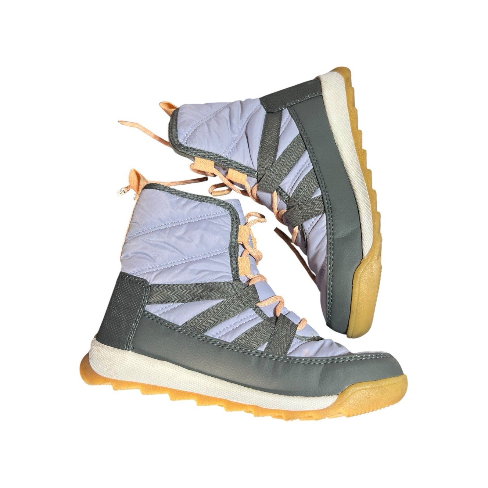 Sorel Whitney Purple And Gray Insulated Boots Youth Size 2