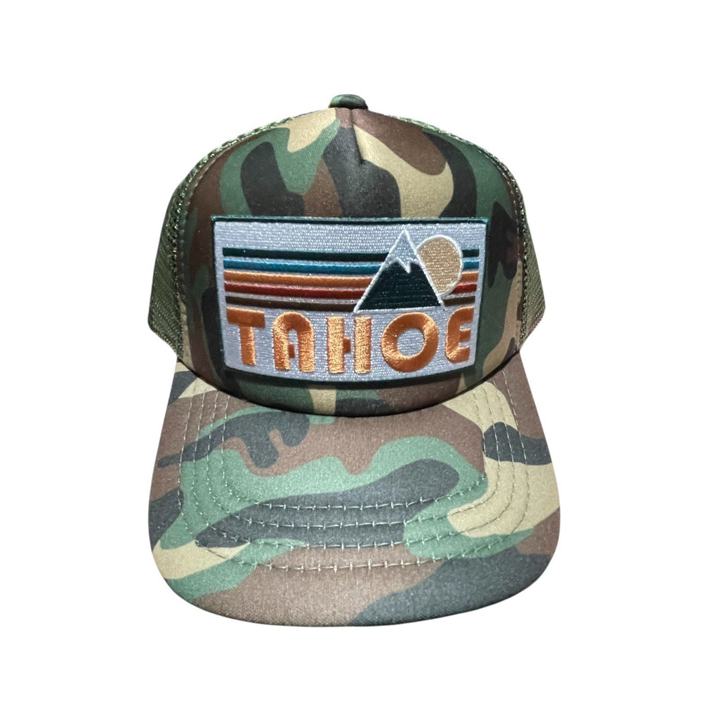 Lake Tahoe Camo Mesh Snapback Hat New