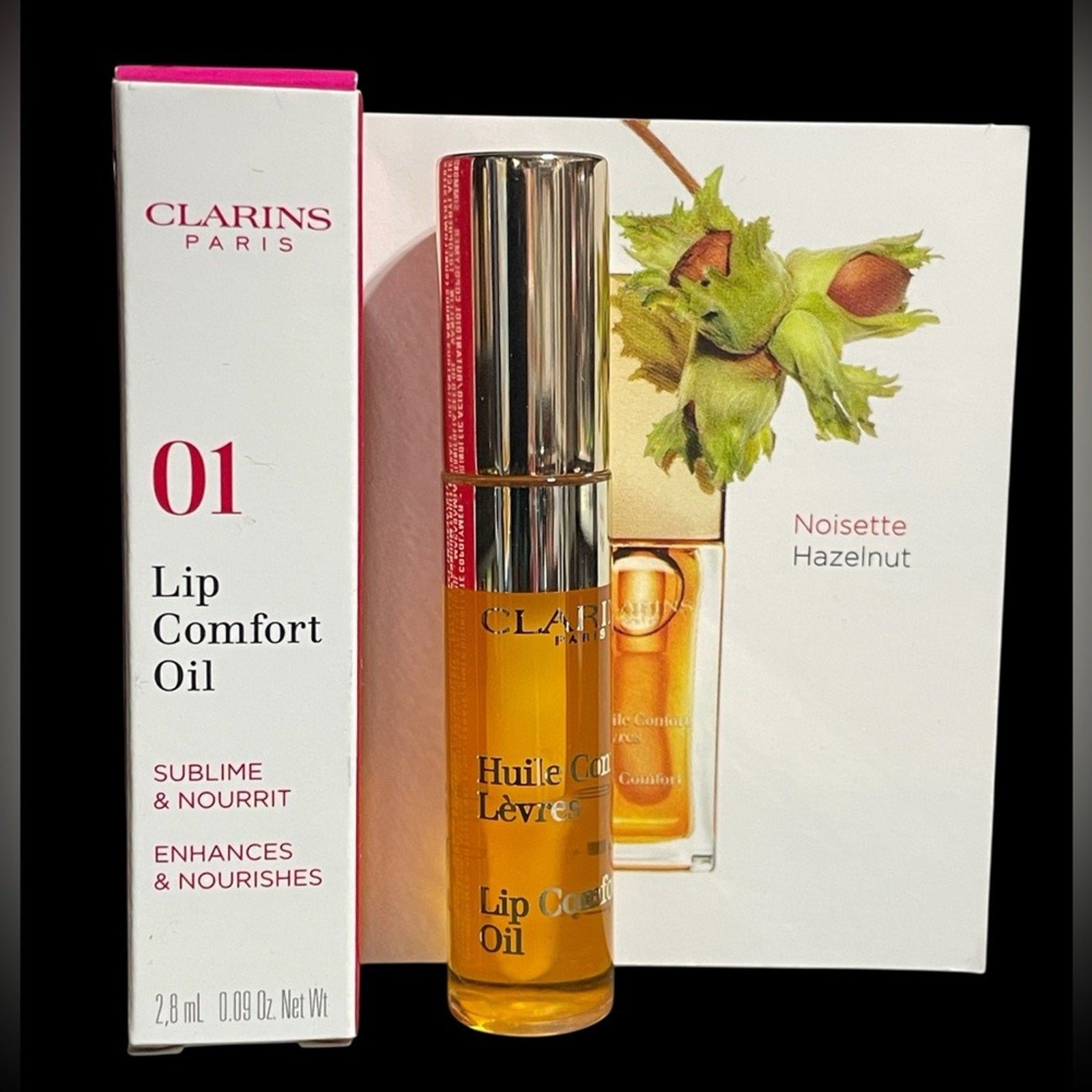 Clarins Lip Comfort Oil - Travel Size Hazelnut NIB
