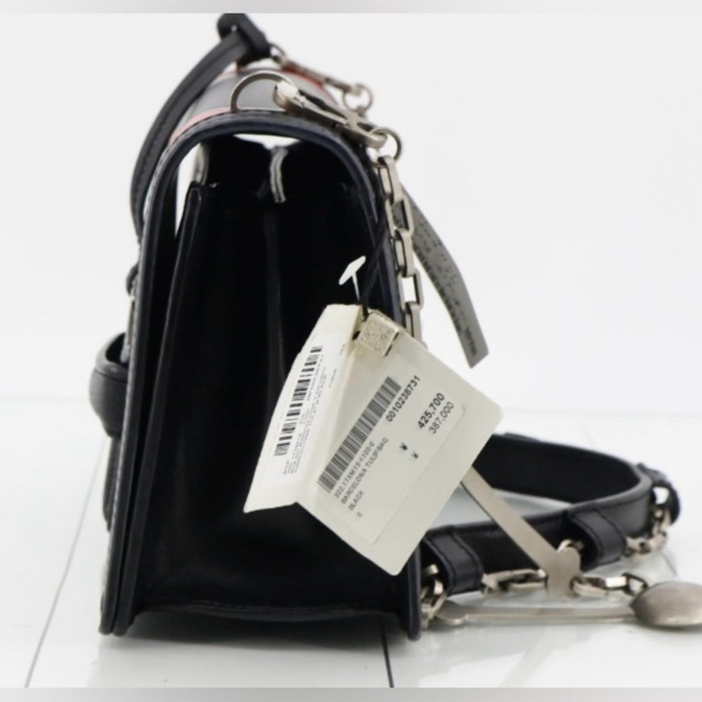 Loewe Barcelona Tulip Black and Pink Shoulder Bag with COA