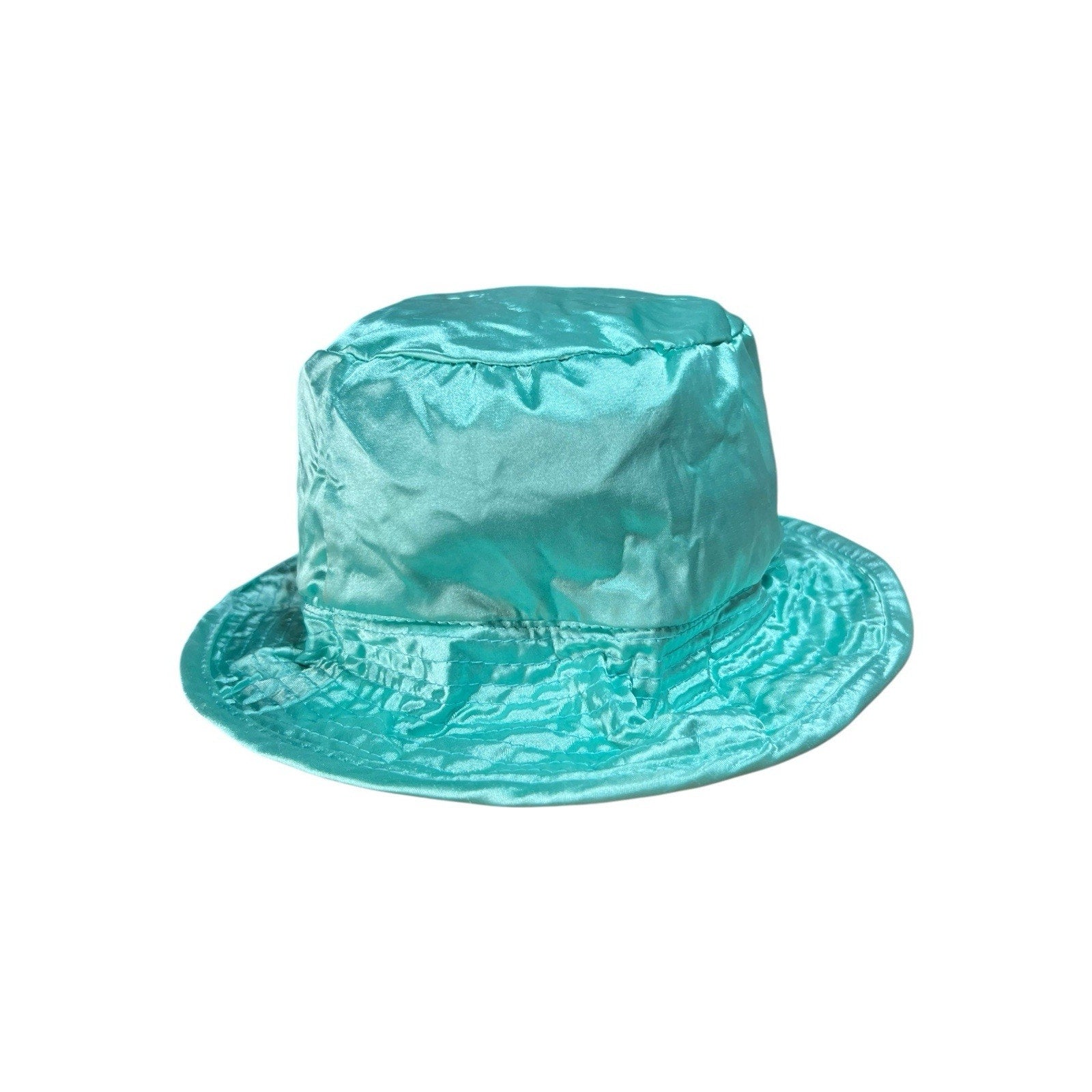 BP Teal Satin Reversible Bucket Hat New