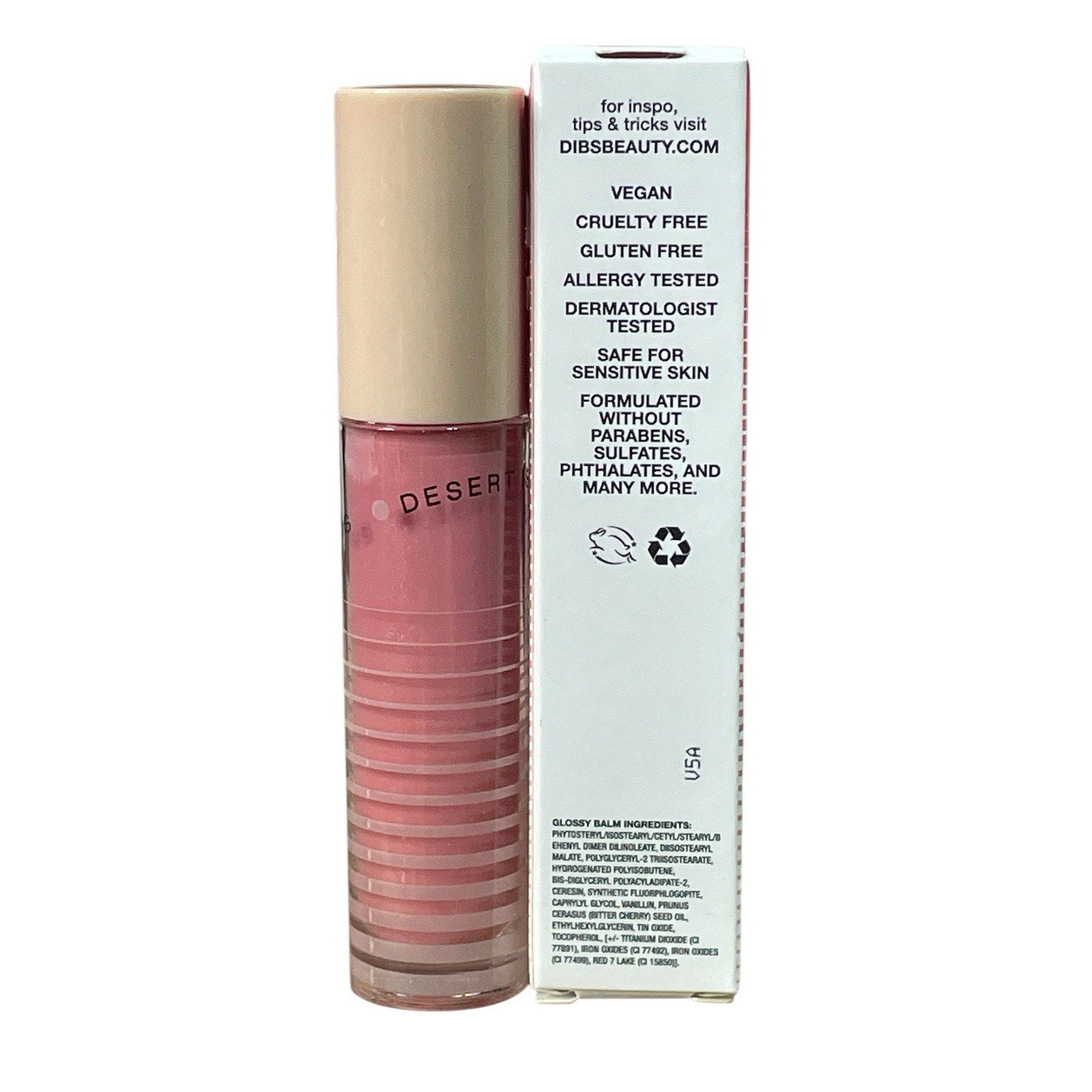 Dibs Go To Glossy Balm – Effortless Pink New in Box, Juicy Shine That Stays Put