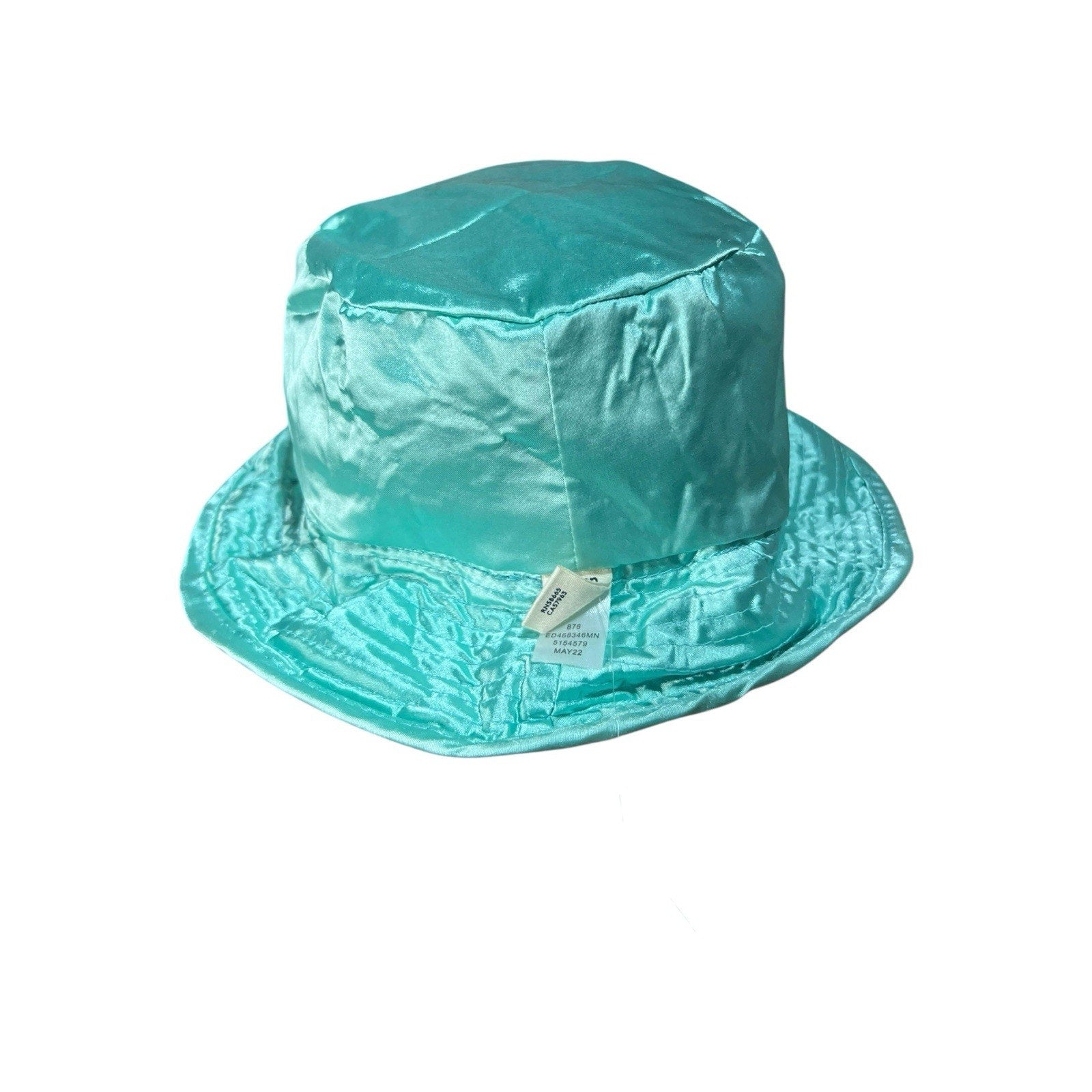 BP Teal Satin Reversible Bucket Hat New