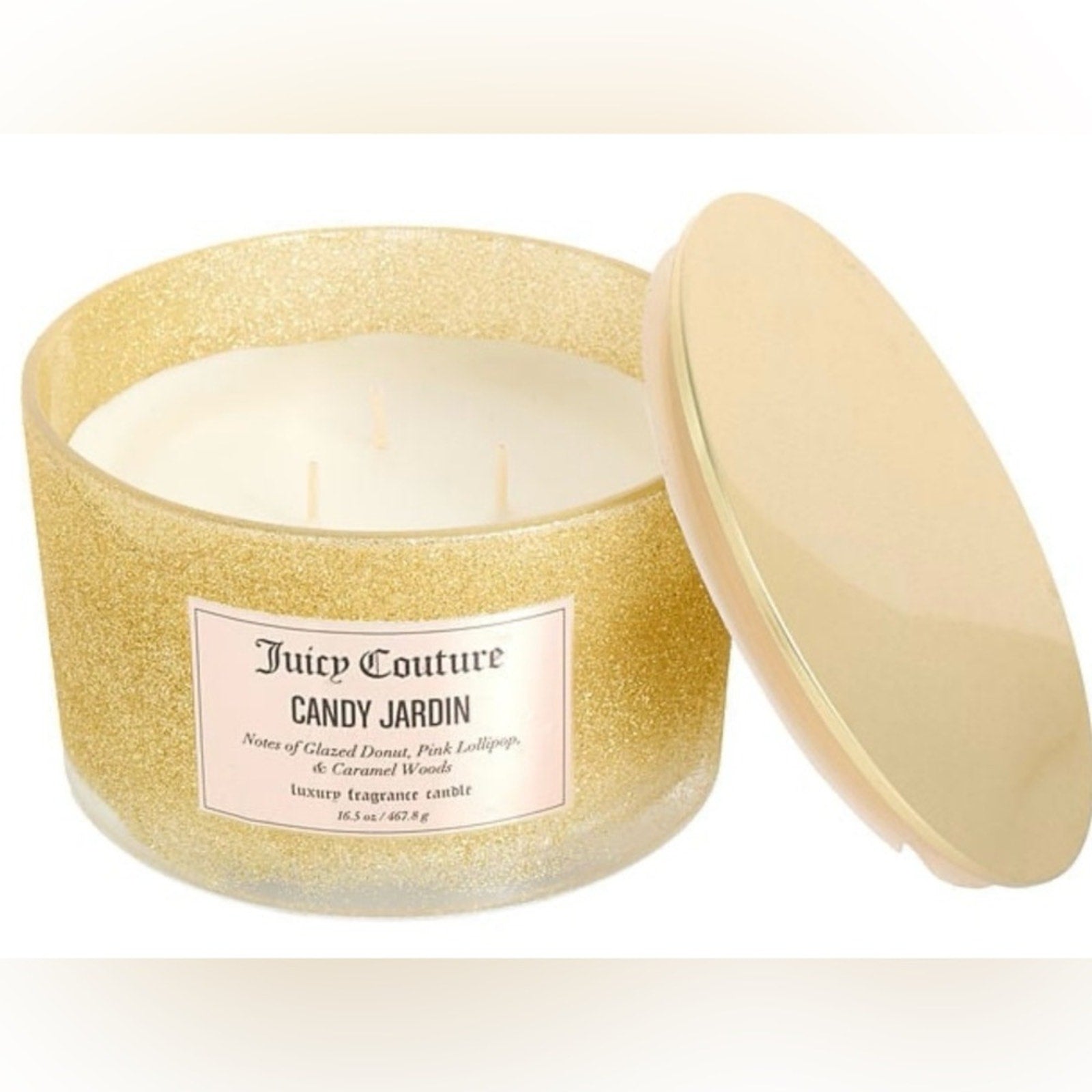 Juicy Couture Candy Jardin Gold Bath & Body Collection 3wick 16.5 oz