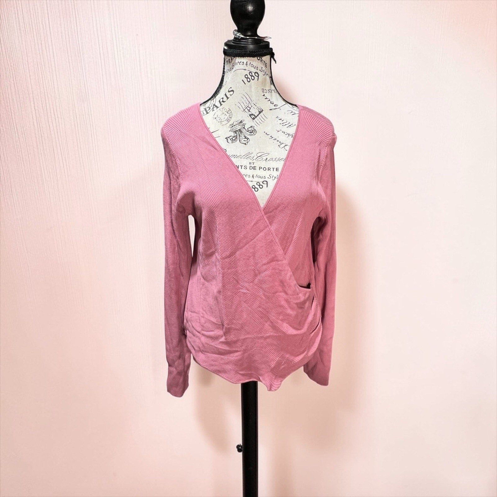 Halogen Faux Wrap Sweater Women’s Size 1 NWT