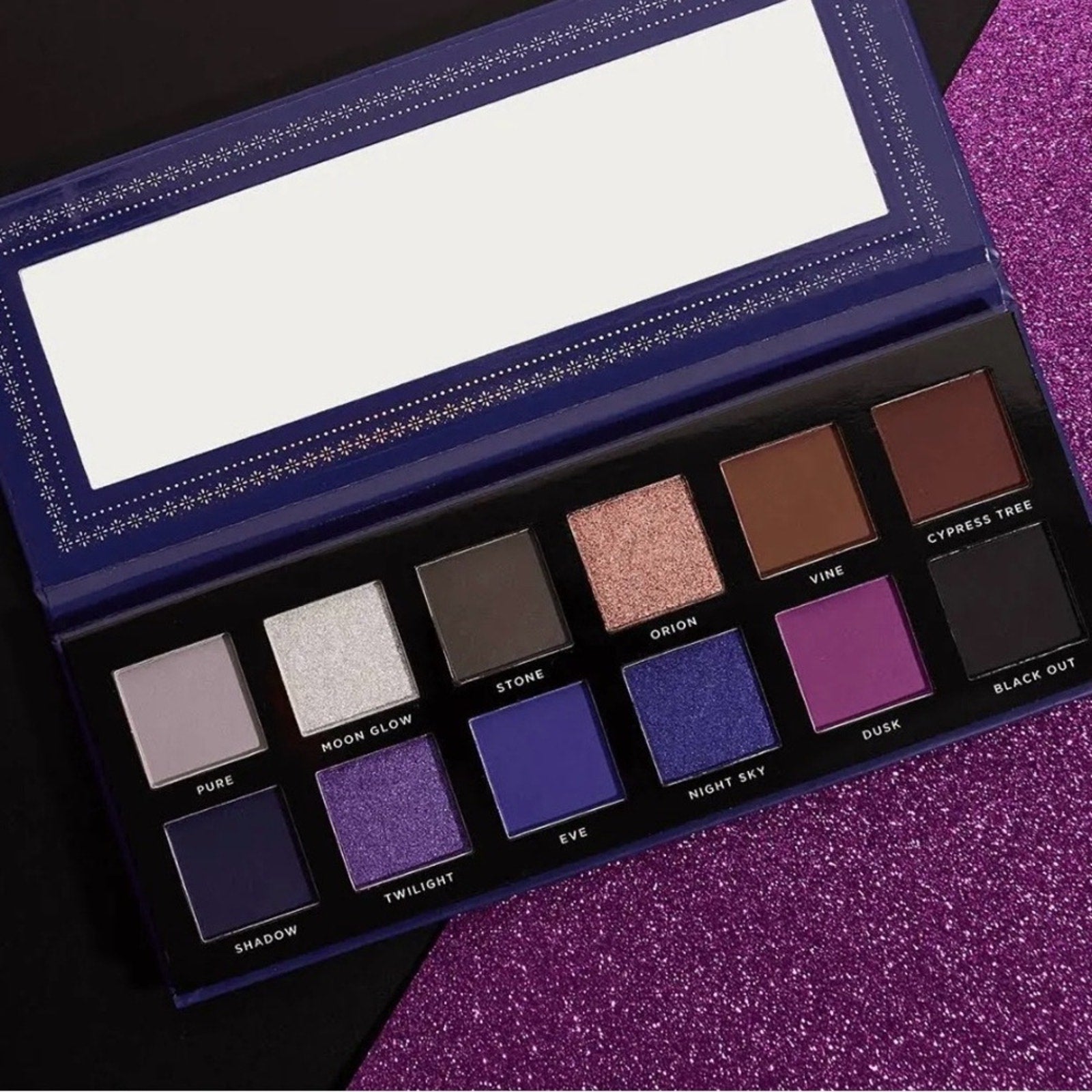 Ace Beaute Paradise Fallen Eyeshadow Palette with Purple and Blue Shades