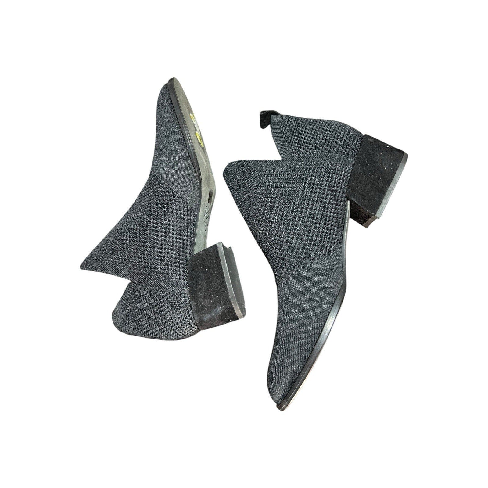 Eileen Fisher Cleaver Knit Booties With 1 3/4 In Block Heel Size 8.5