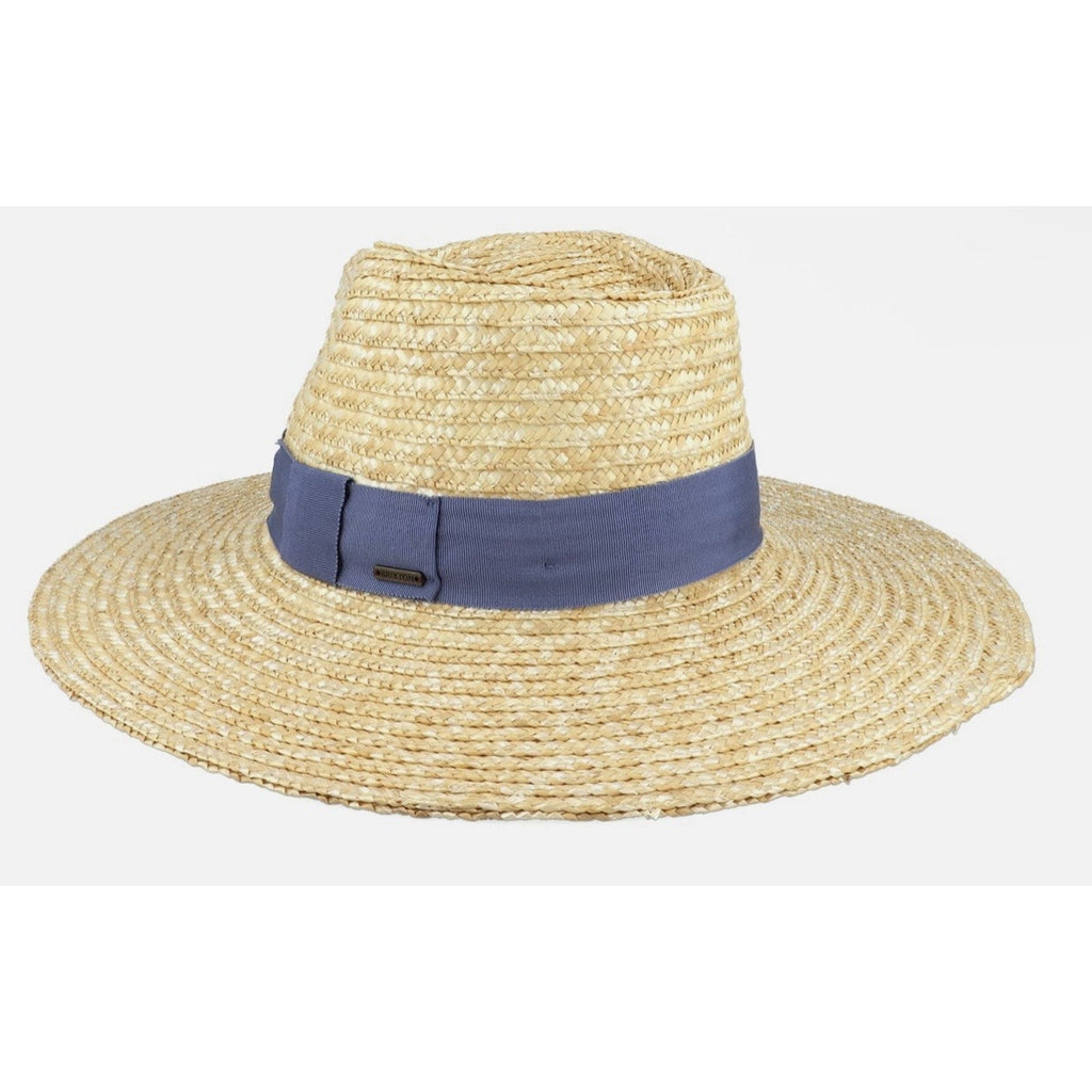 Brixton Joanna Hat Honey/Joe Blue Straw Hat NWT
