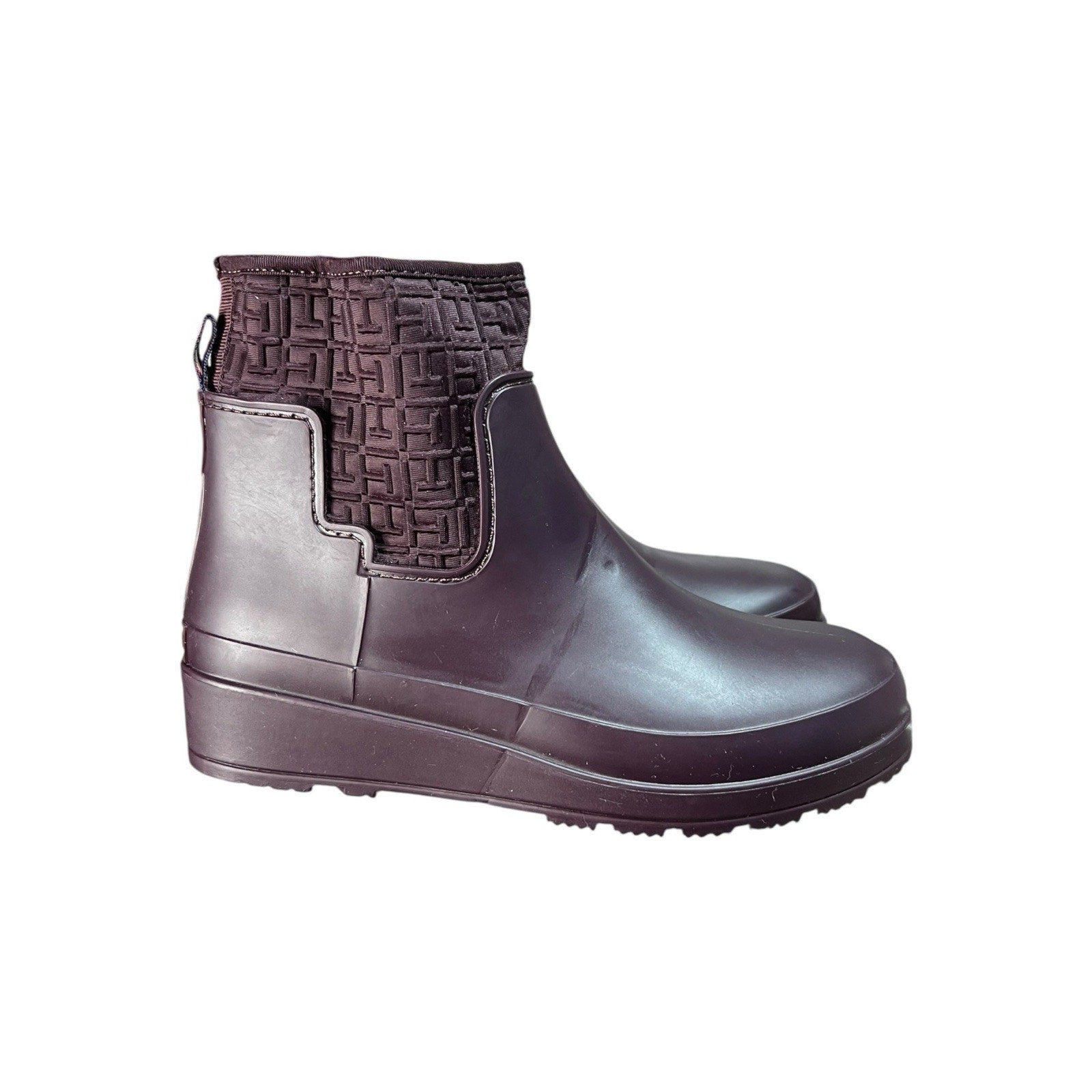 Tommy Hilfiger Purple Ankle Rubber Rain Boot Women’s Shoe Size 7