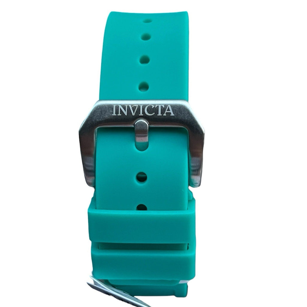 Invicta Racing model 69687 wristwatch Teal Silicone Band And Black Face 40 MM