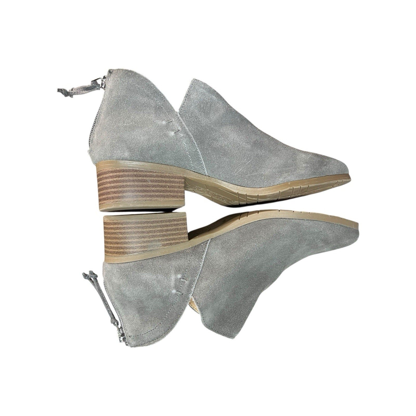 Kenneth Cole Reaction Gray Suede Ankle Bootie Women’s Shoe Size 6.5 M