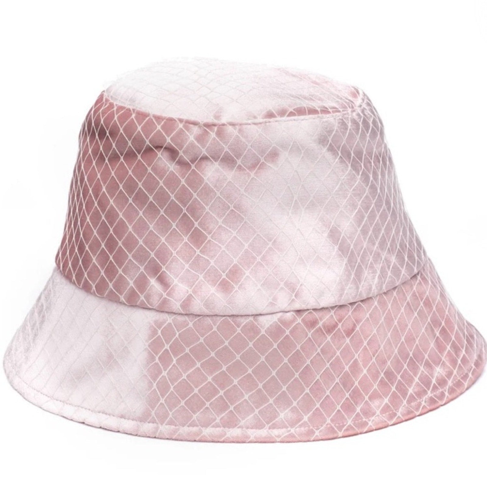 Eugenia Kim Velvet Mesh Lined Elegant Pink Bucket Hat NWT MSRP $225