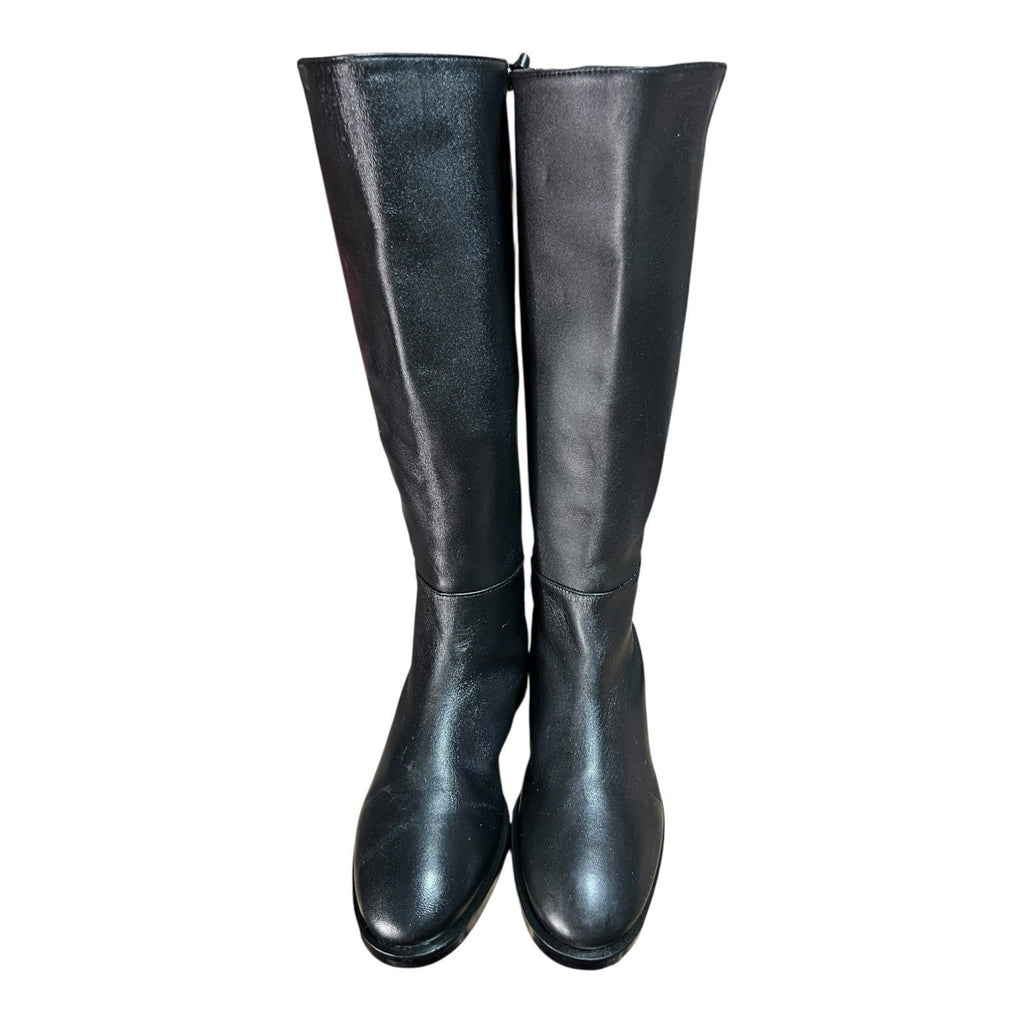 Stuart Weitzman Black Leather Riding Boots Women’s Size 6