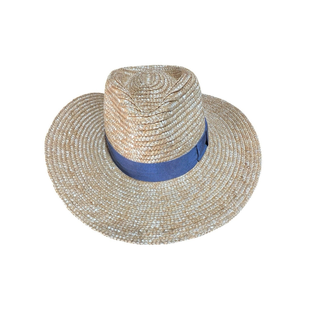 Brixton Joanna Hat Honey/Joe Blue Straw Hat NWT