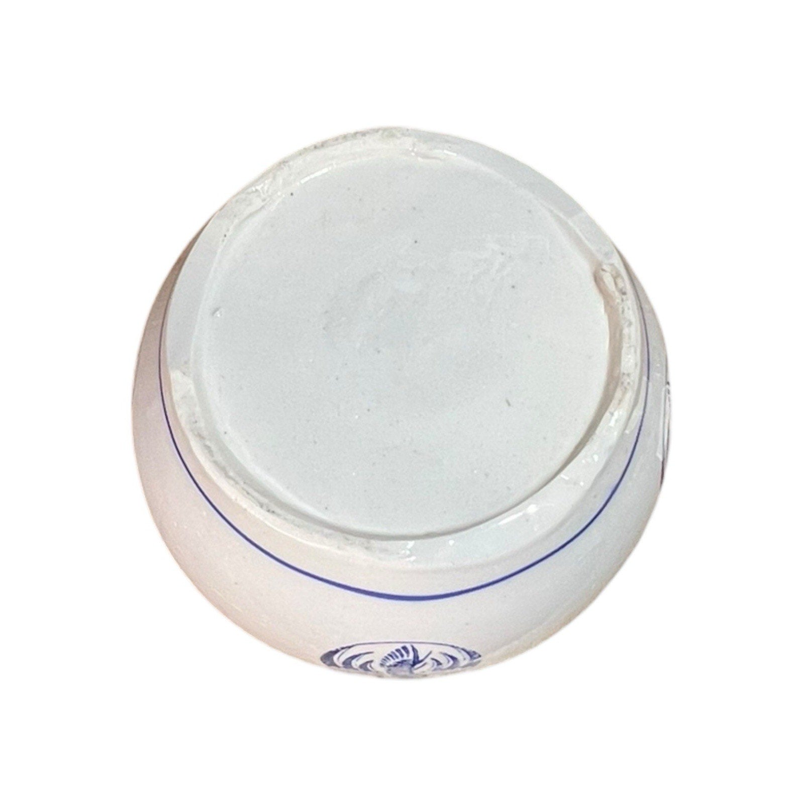 a vintage Chinese blue and white porcelain covered bowl or tureen Rice Bowl