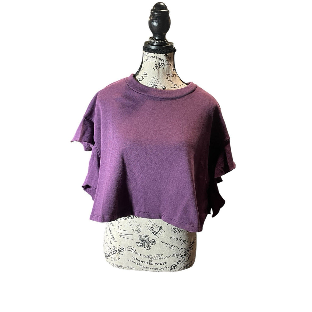 Bucket List Purple Cropped Fleece - Oversized Small New
