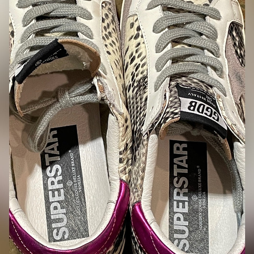 Golden Goose GGDB Superstar Snake Print sneakers , Women’s Shoe Size 9 EU40
