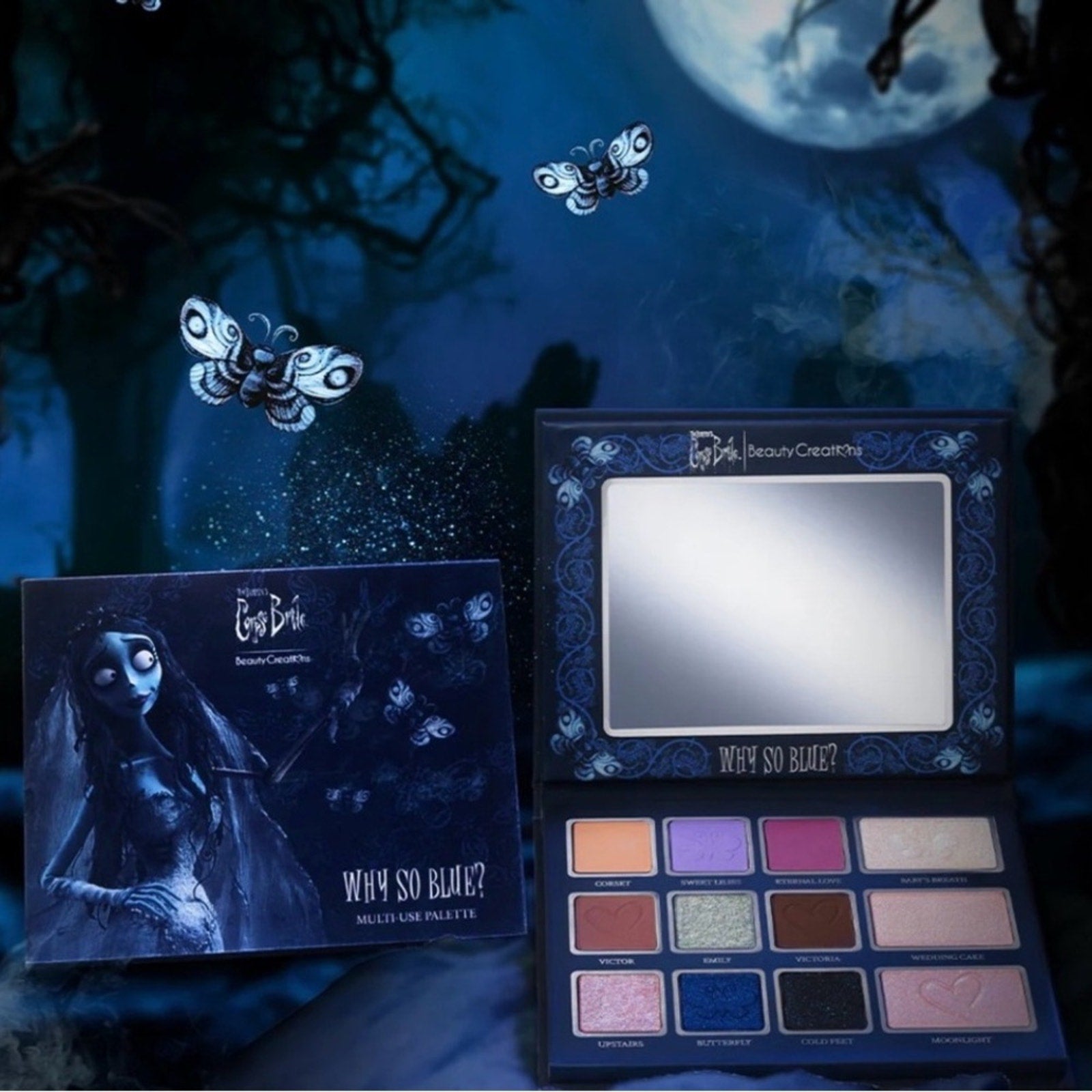 Beauty Creations Corpse Bride Why So Blue Multi-Use Eyeshadow Palette