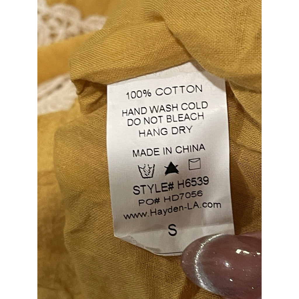 Hayden Yellow Dress Size S NWT