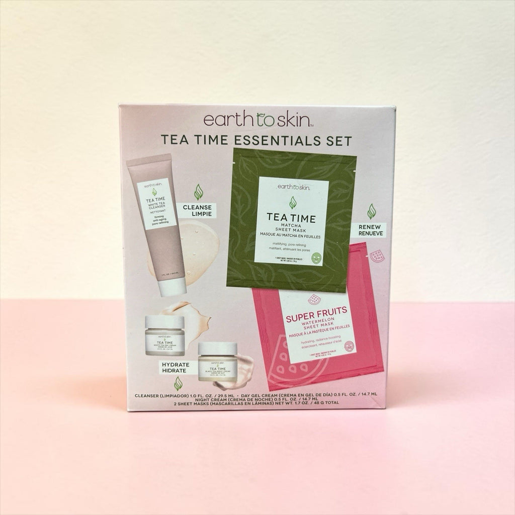 Earth to Skin Tea Time Essentials Set, a skincare kit New