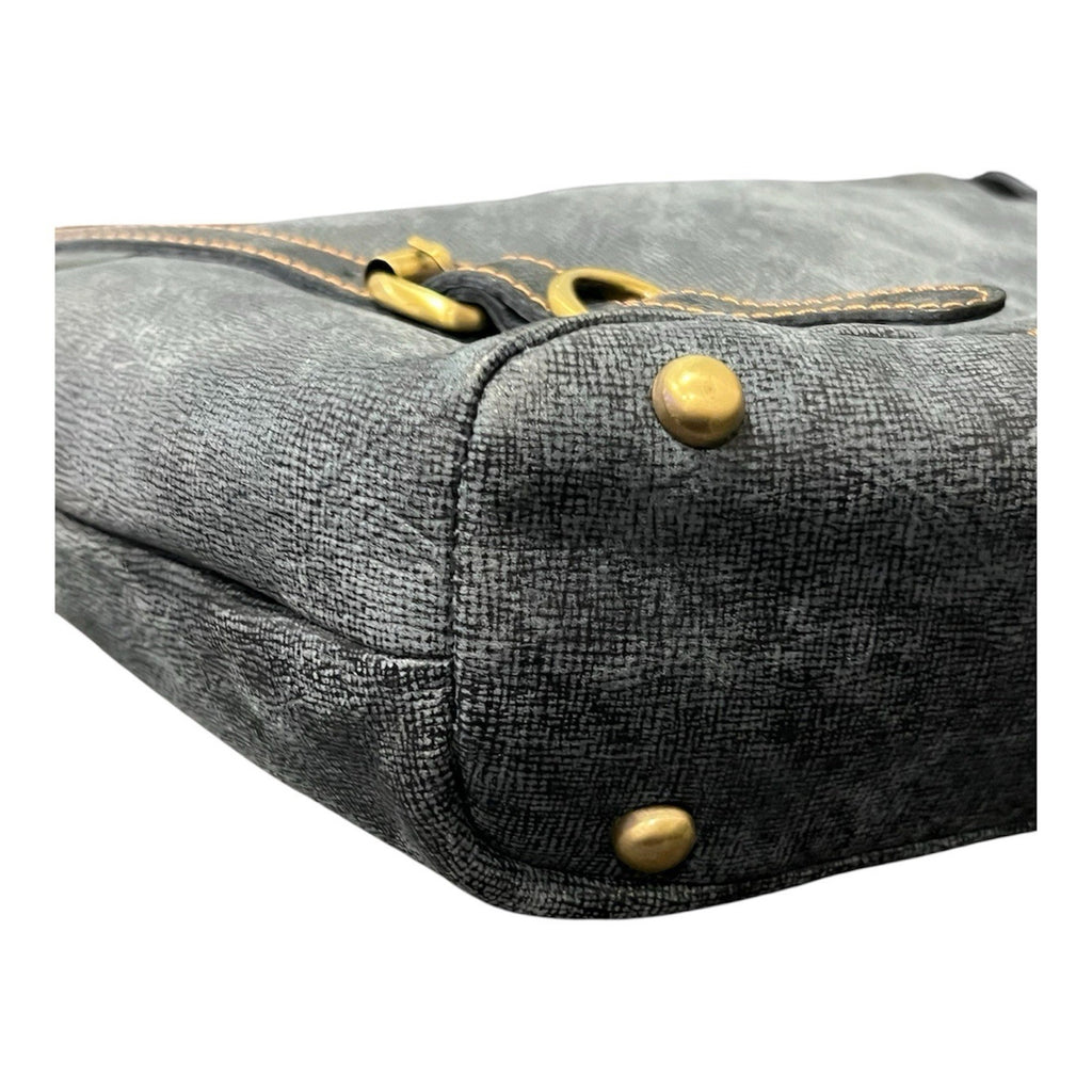 Patricia Nash Elia Hobo Blue Leather Shoulder Bag