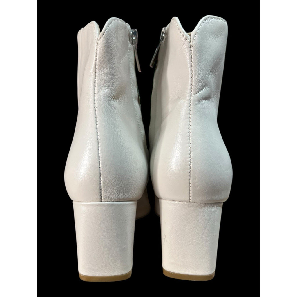 Marc Fisher JARLI POINTY IVORY LEATHER ANKLE BOOTIE Women’s Shoe Size 6M